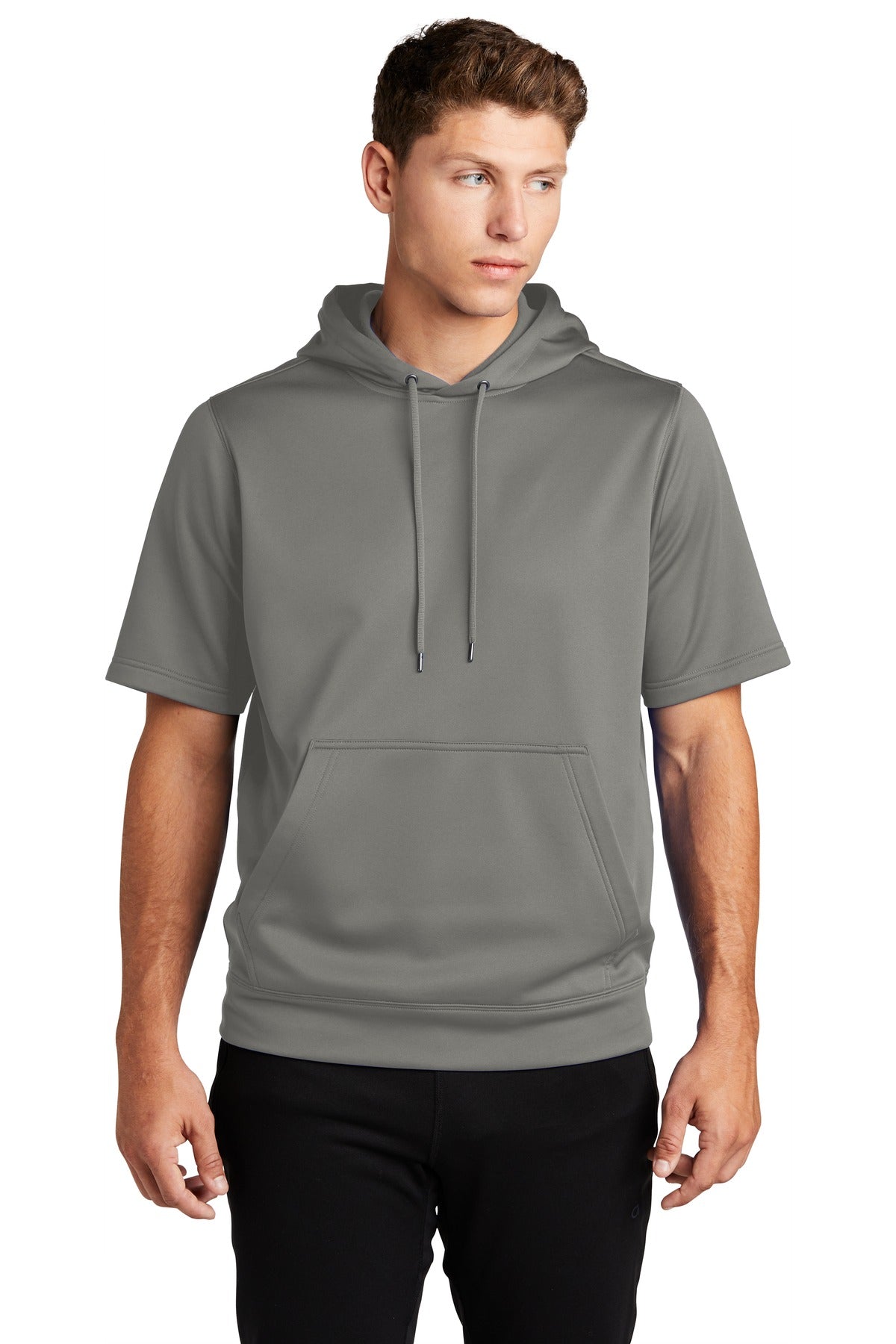 Sport-Tek® Sport-Wick® Fleece Short Sleeve Hooded Pullover