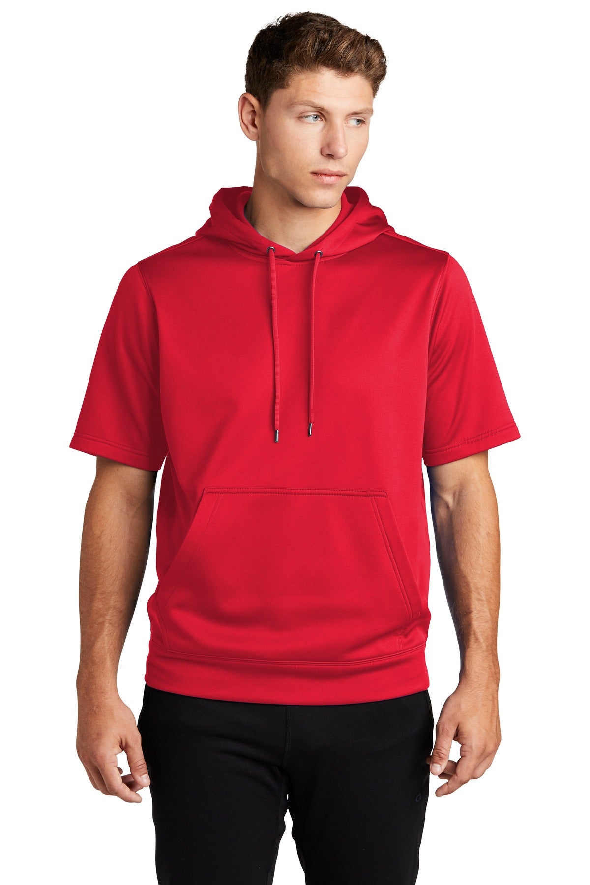 Sport-Tek® Sport-Wick® Fleece Short Sleeve Hooded Pullover