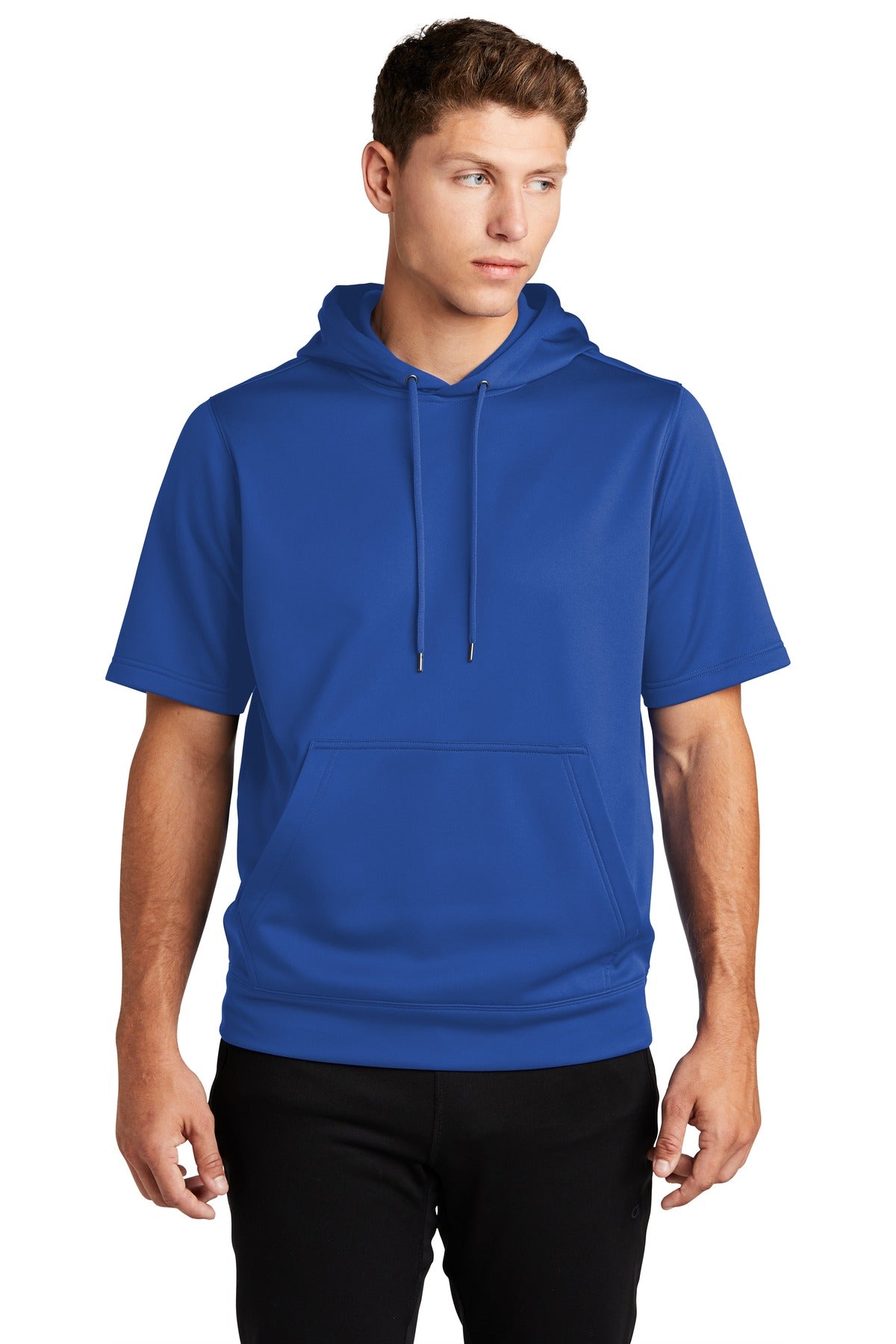 Sport-Tek® Sport-Wick® Fleece Short Sleeve Hooded Pullover