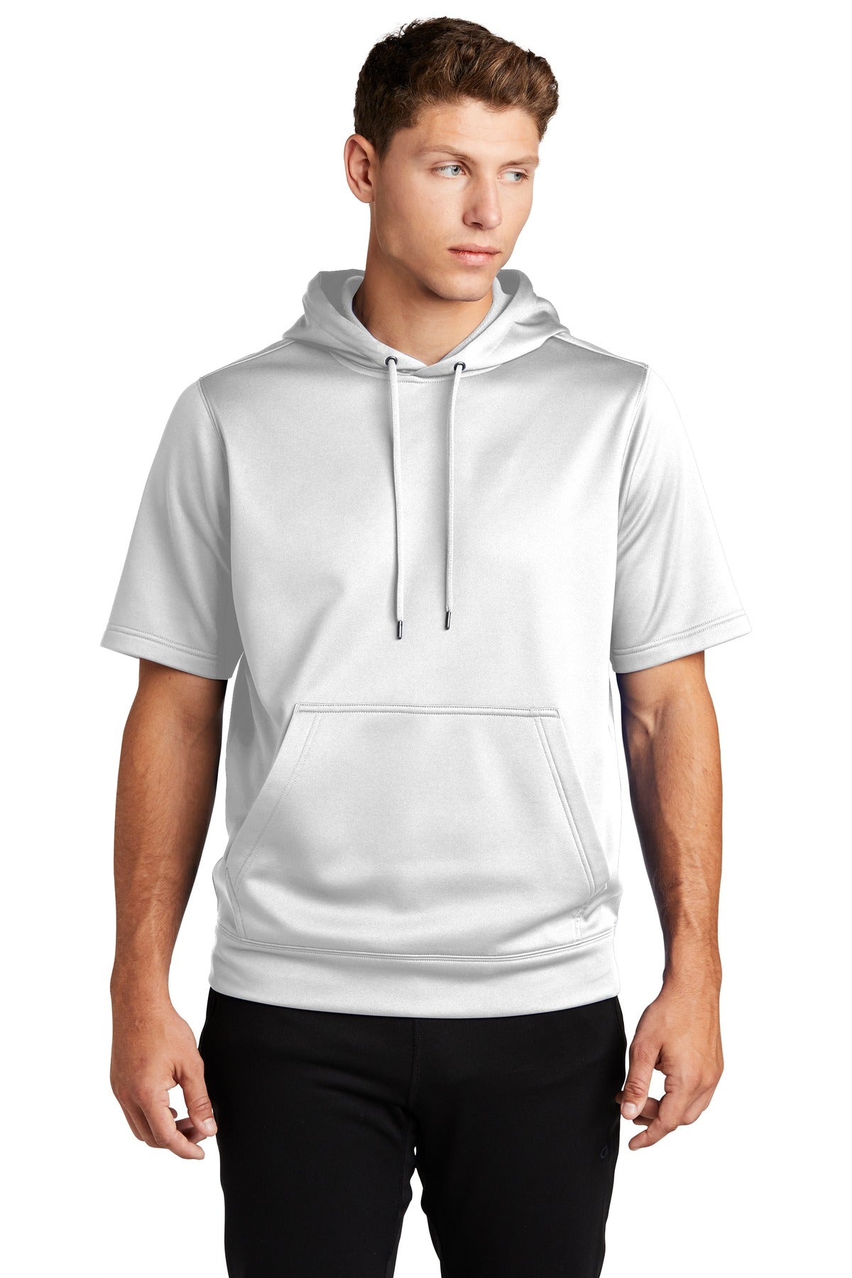 Sport-Tek® Sport-Wick® Fleece Short Sleeve Hooded Pullover