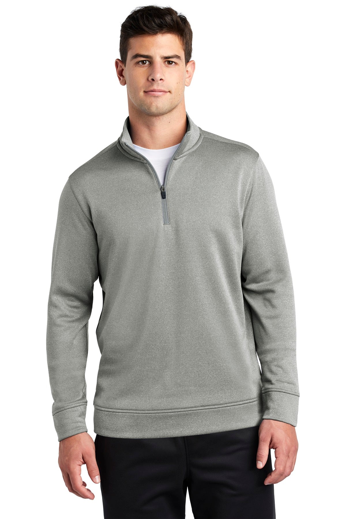 Sport-Tek® PosiCharge® Sport-Wick® Heather Fleece 1/4-Zip Pullover