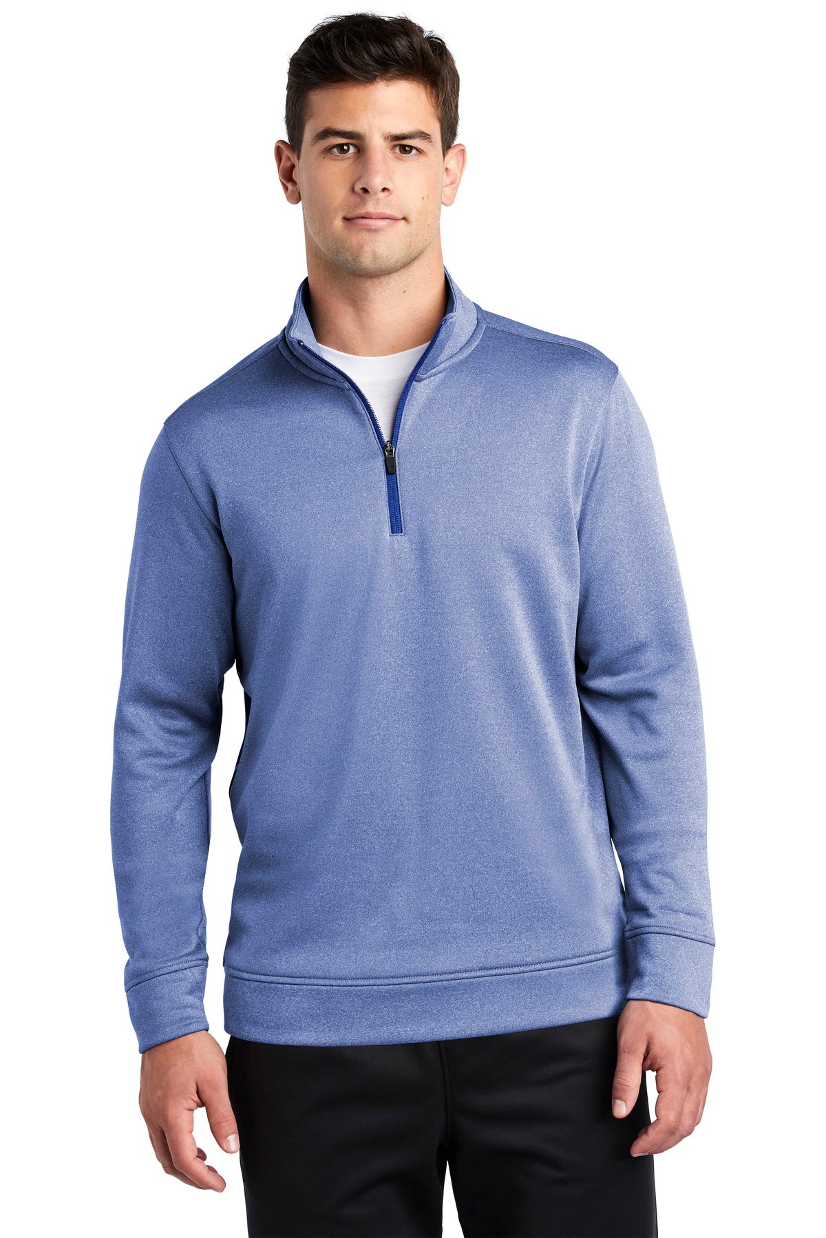 Sport-Tek® PosiCharge® Sport-Wick® Heather Fleece 1/4-Zip Pullover