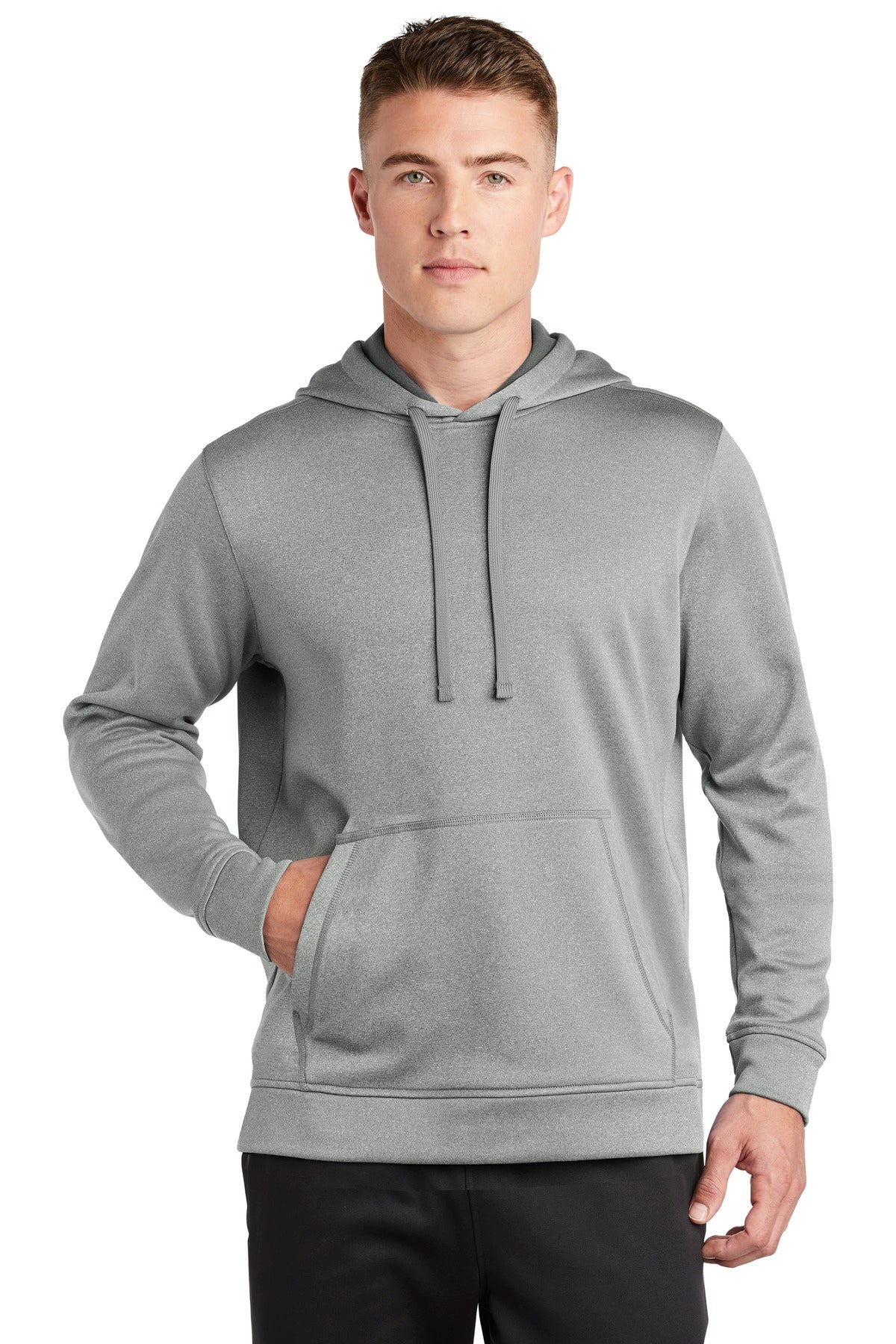 Sport-Tek® PosiCharge® Sport-Wick® Heather Fleece Hooded Pullover