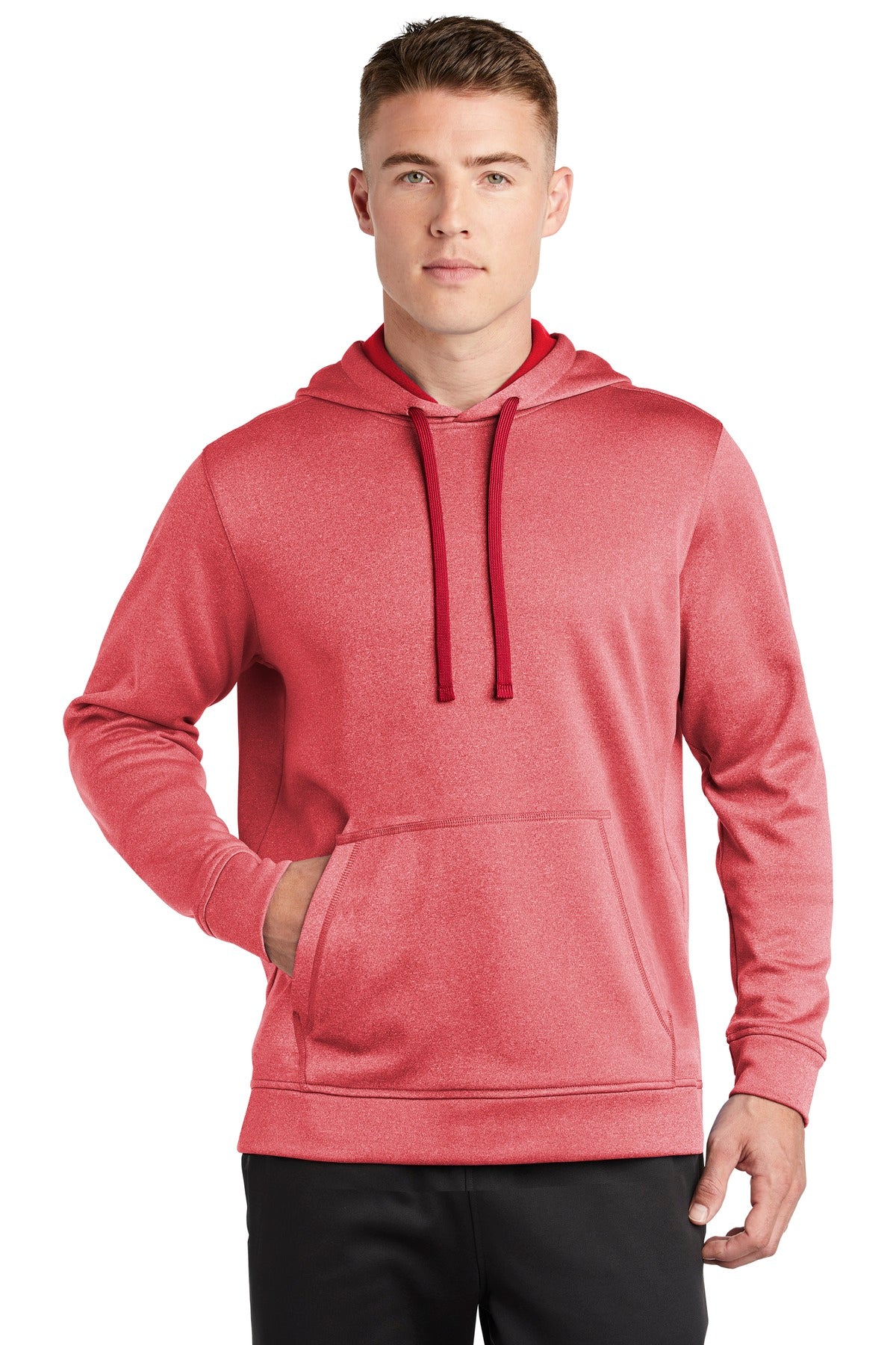 Sport-Tek® PosiCharge® Sport-Wick® Heather Fleece Hooded Pullover
