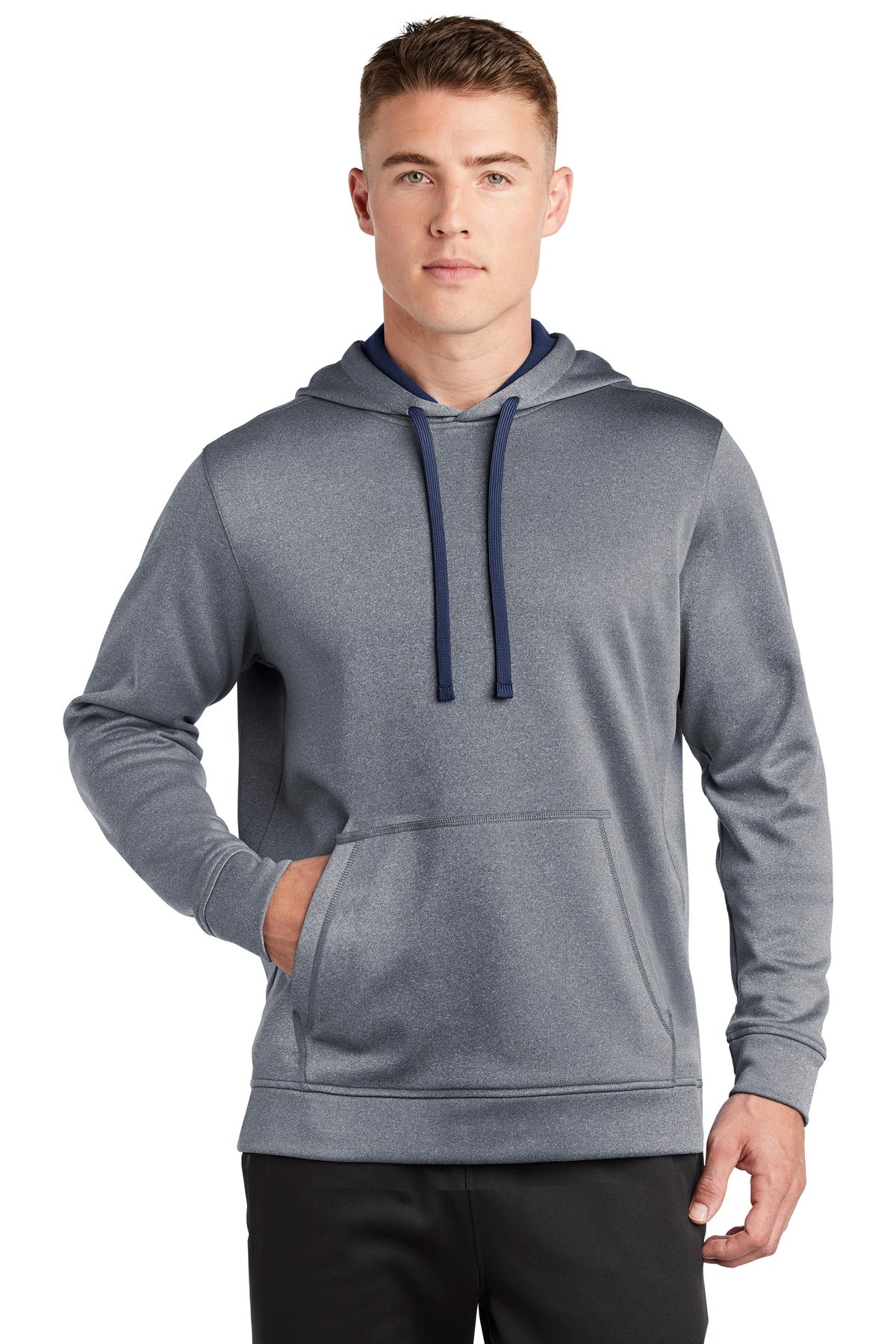 Sport-Tek® PosiCharge® Sport-Wick® Heather Fleece Hooded Pullover