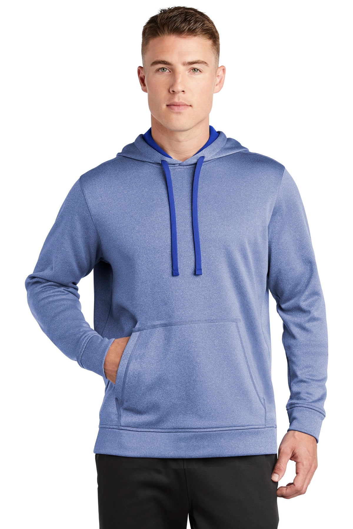 Sport-Tek® PosiCharge® Sport-Wick® Heather Fleece Hooded Pullover