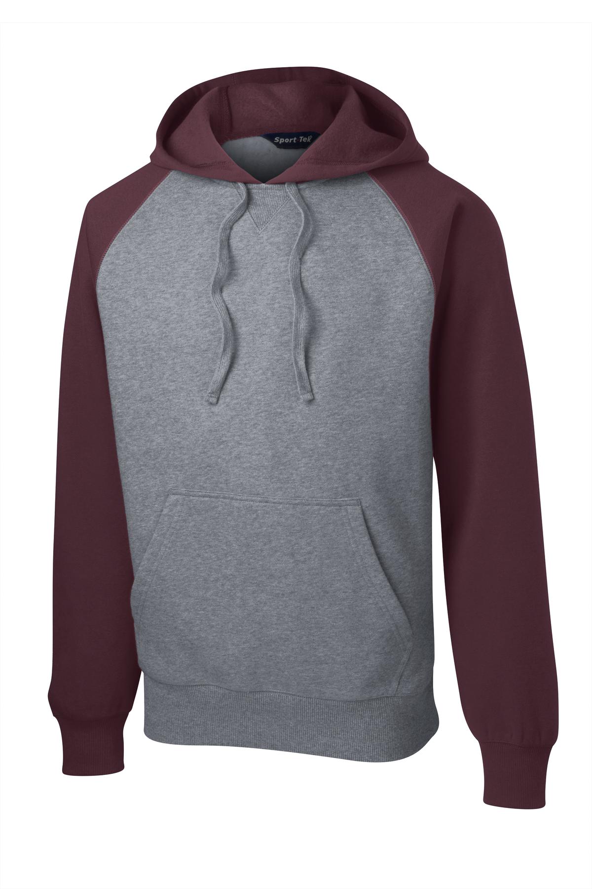 Sport-Tek® Raglan Colorblock Pullover Hooded Sweatshirt