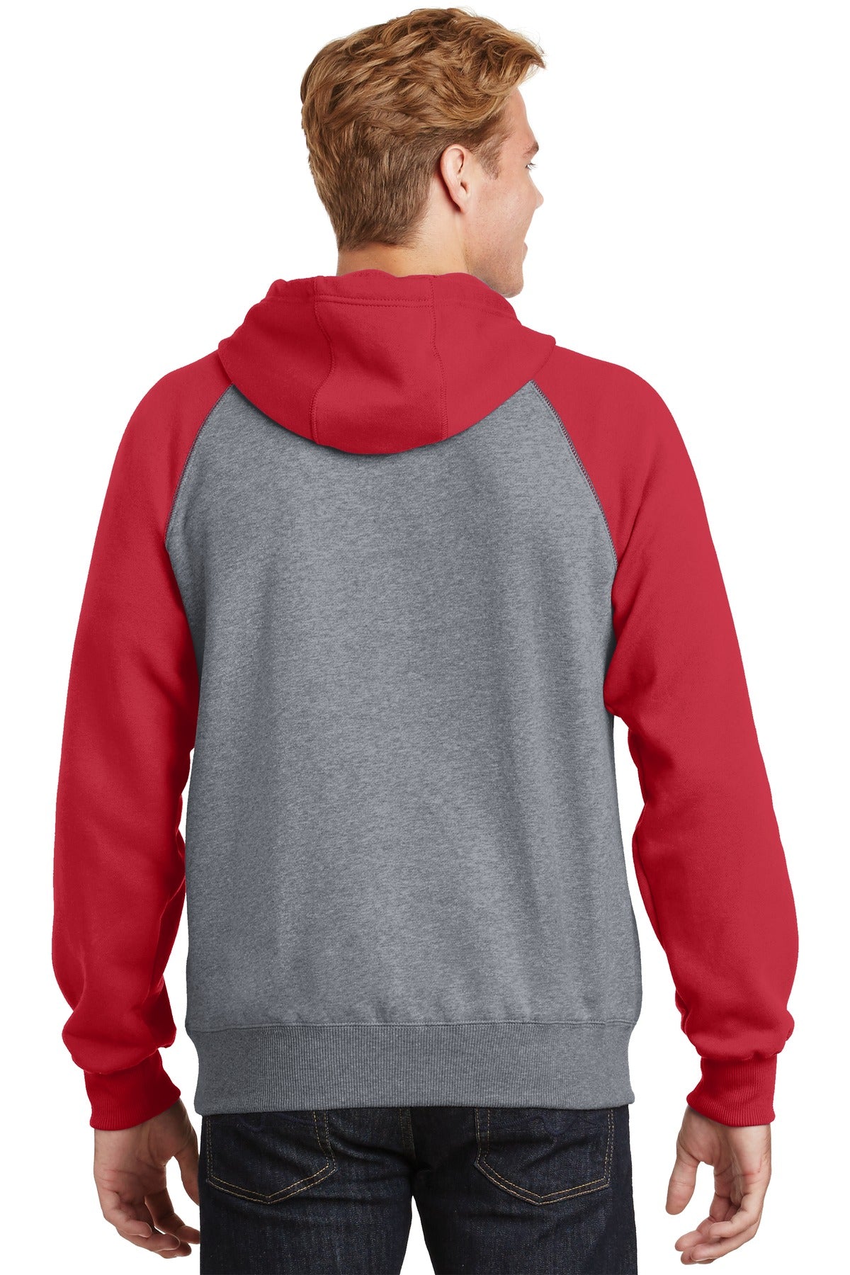 Sport-Tek® Raglan Colorblock Pullover Hooded Sweatshirt