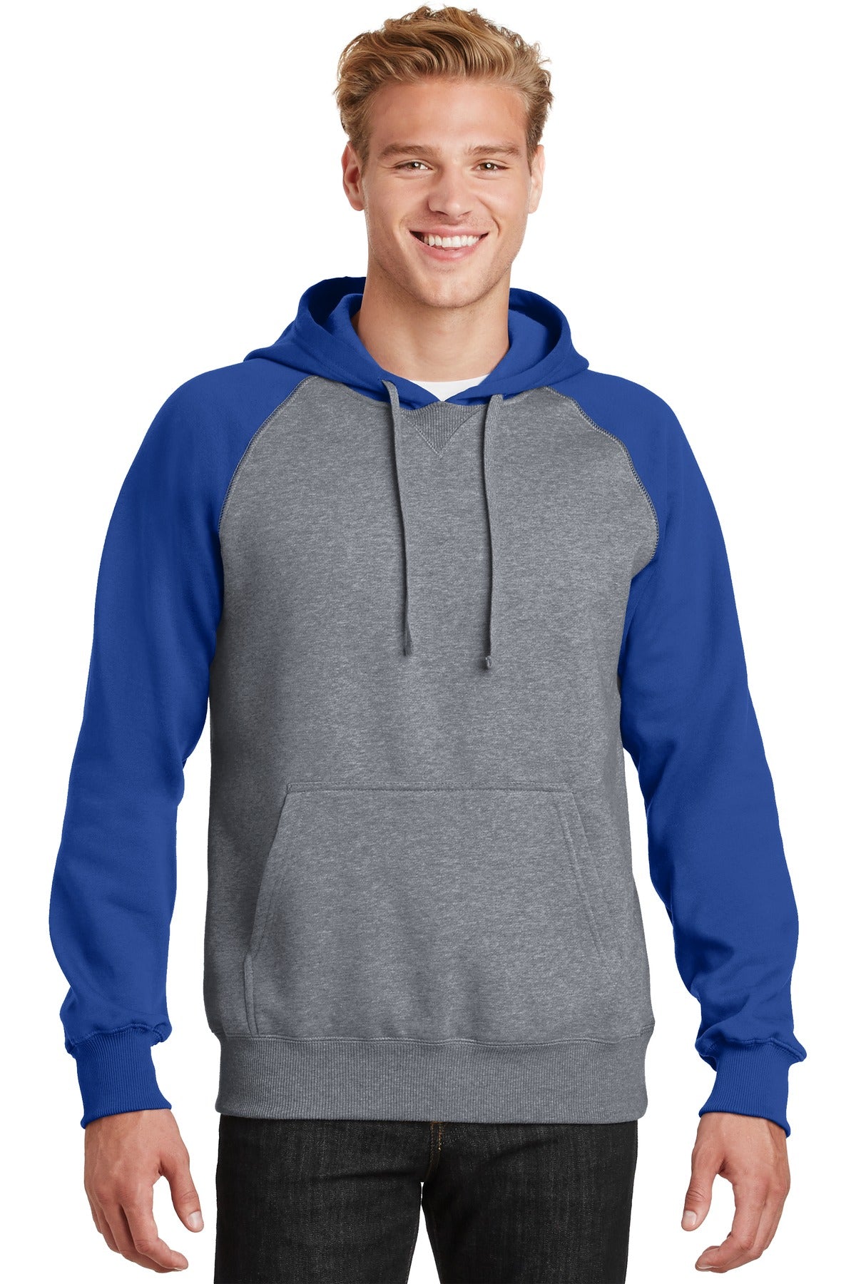 Sport-Tek® Raglan Colorblock Pullover Hooded Sweatshirt