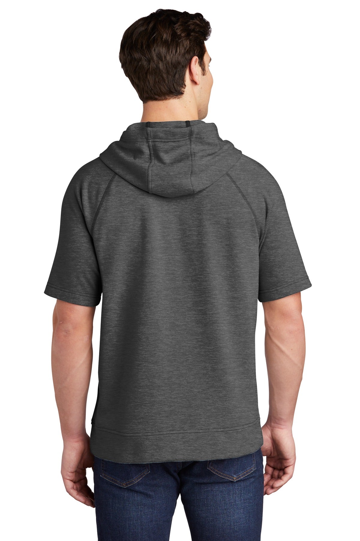 Sport-Tek® PosiCharge® Tri-Blend Wicking Fleece Short Sleeve Hooded Pullover