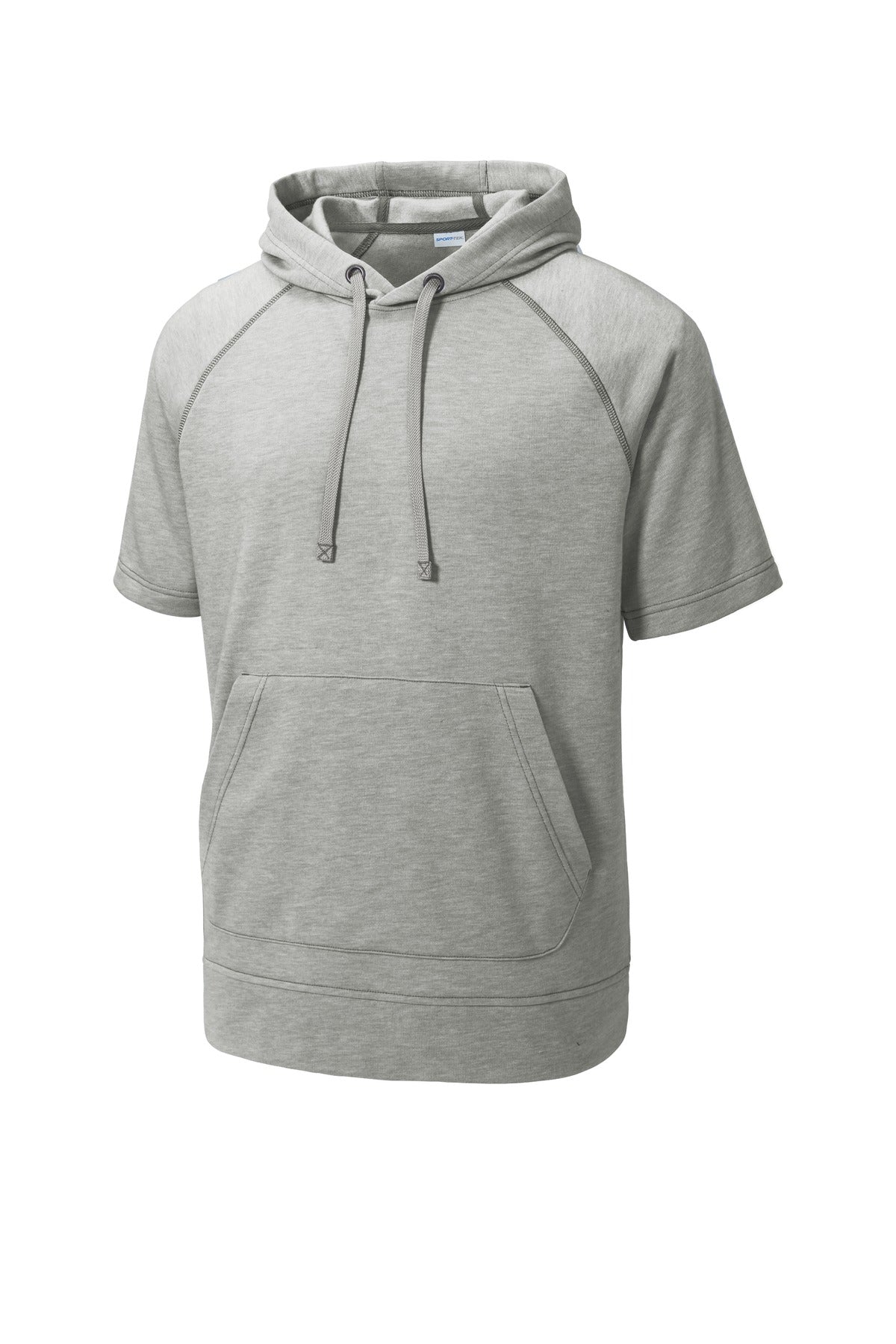 Sport-Tek® PosiCharge® Tri-Blend Wicking Fleece Short Sleeve Hooded Pullover