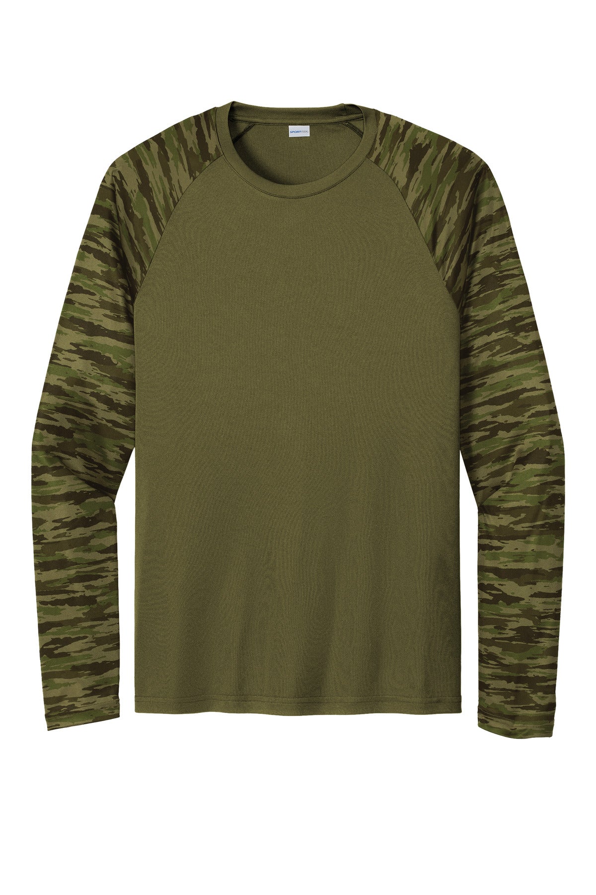 Sport-Tek® Drift Camo Colorblock Long Sleeve Tee
