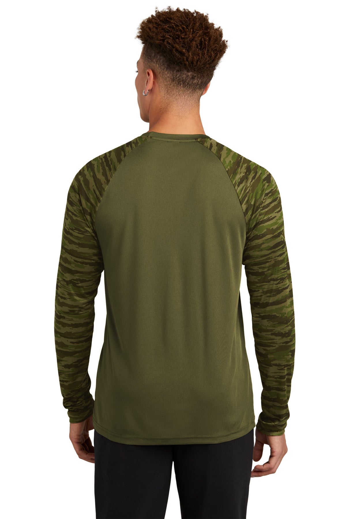 Sport-Tek® Drift Camo Colorblock Long Sleeve Tee