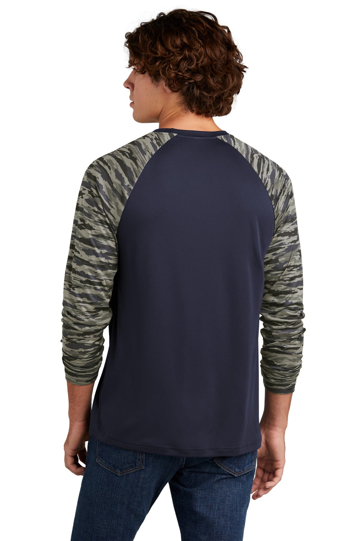 Sport-Tek® Drift Camo Colorblock Long Sleeve Tee