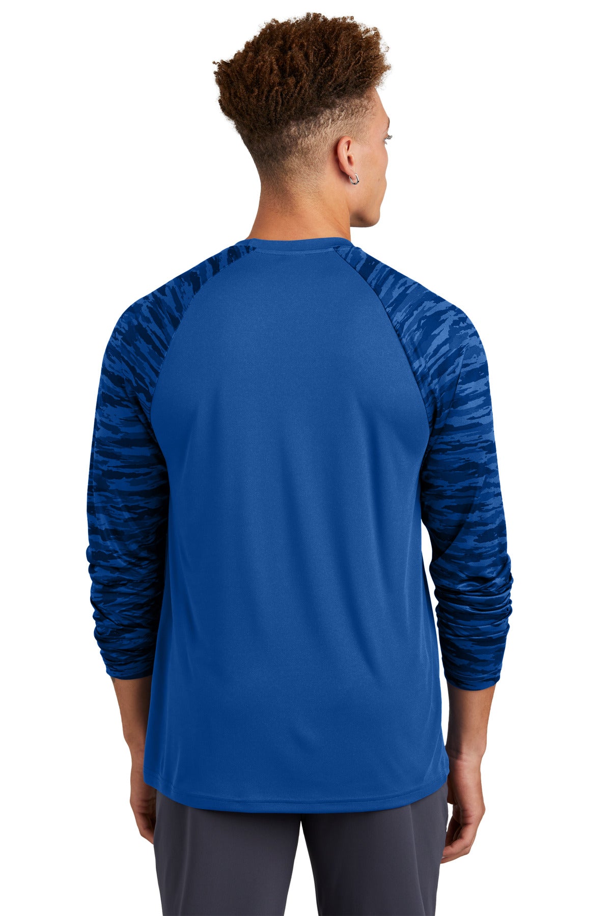 Sport-Tek® Drift Camo Colorblock Long Sleeve Tee