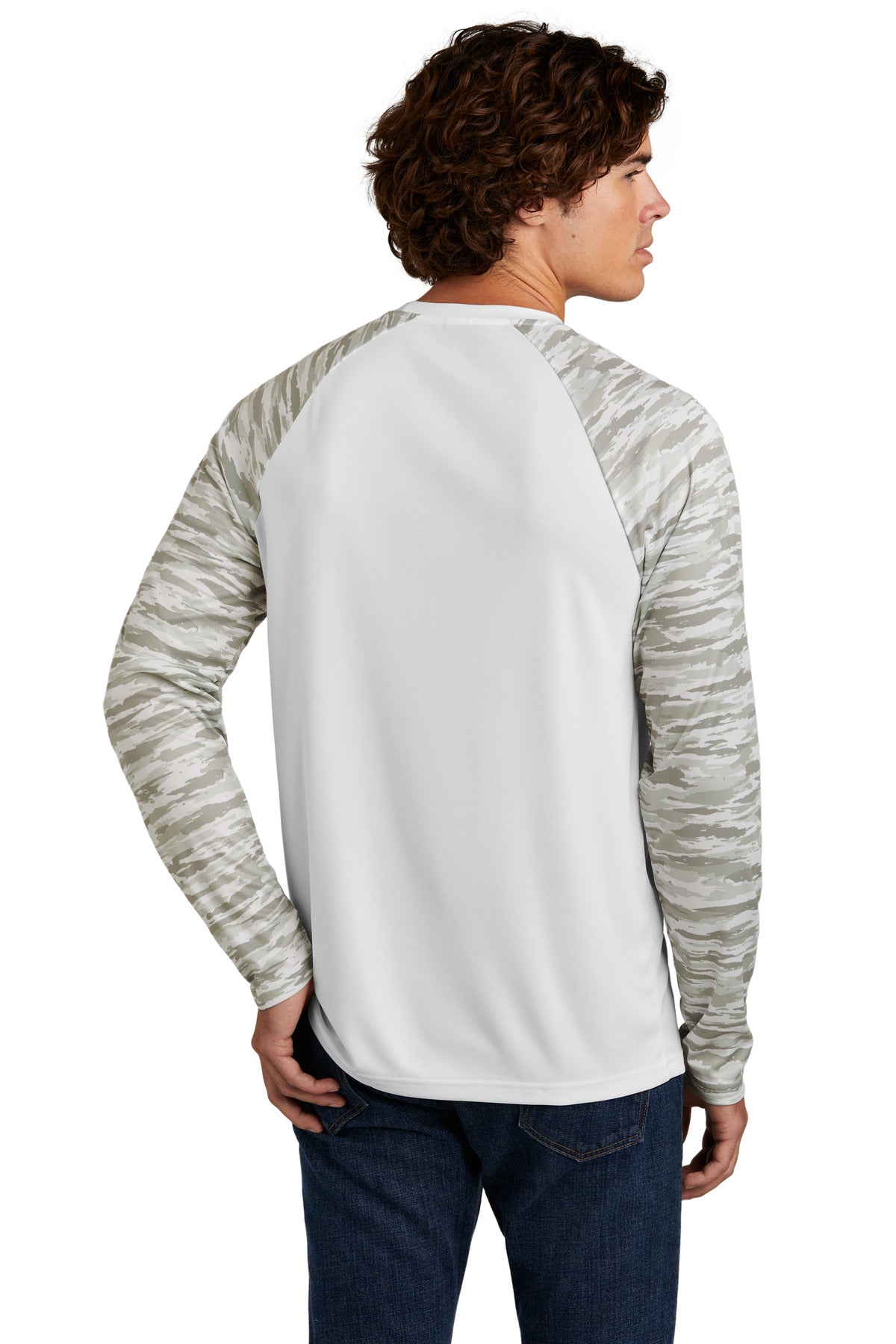 Sport-Tek® Drift Camo Colorblock Long Sleeve Tee