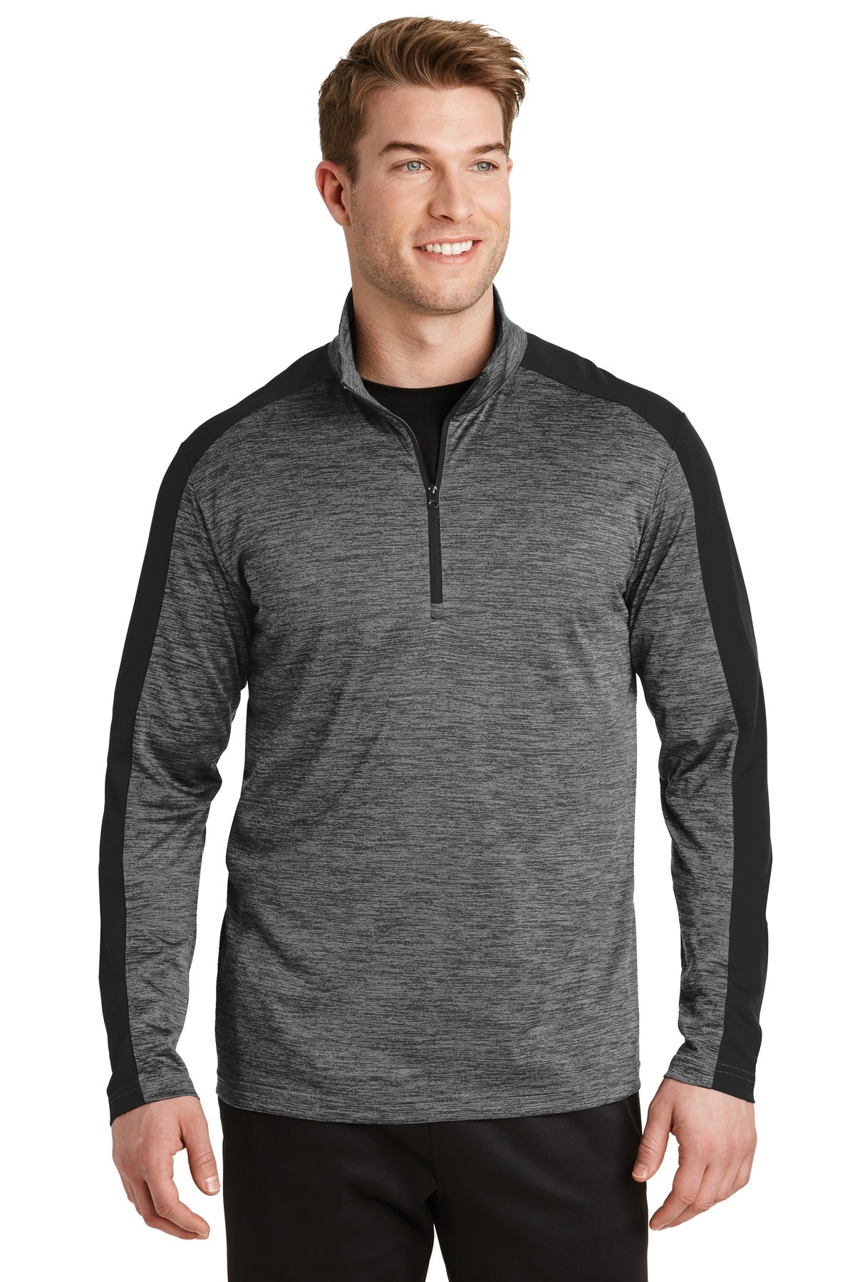 Sport-Tek® PosiCharge® Electric Heather Colorblock 1/4-Zip Pullover