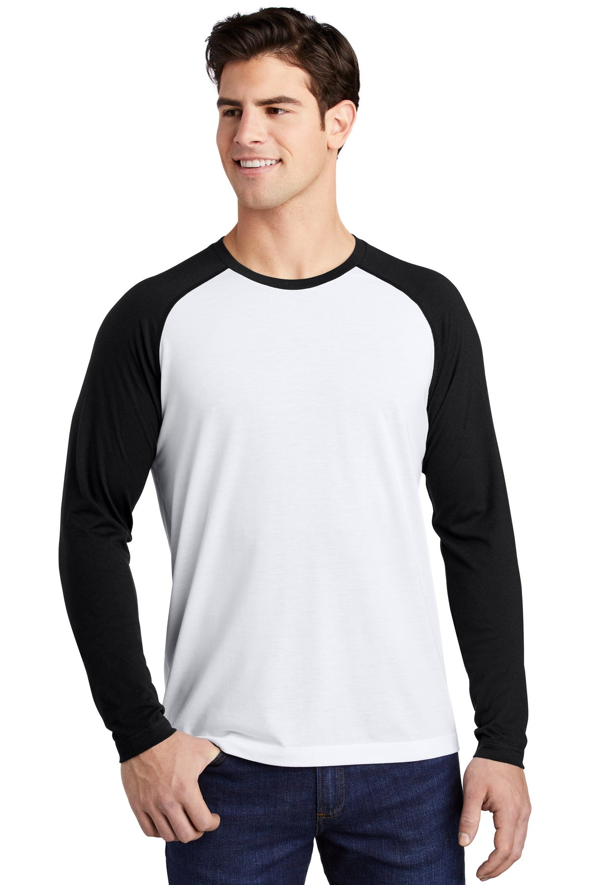 Sport-Tek® PosiCharge® Long Sleeve Tri-Blend Wicking Raglan Tee