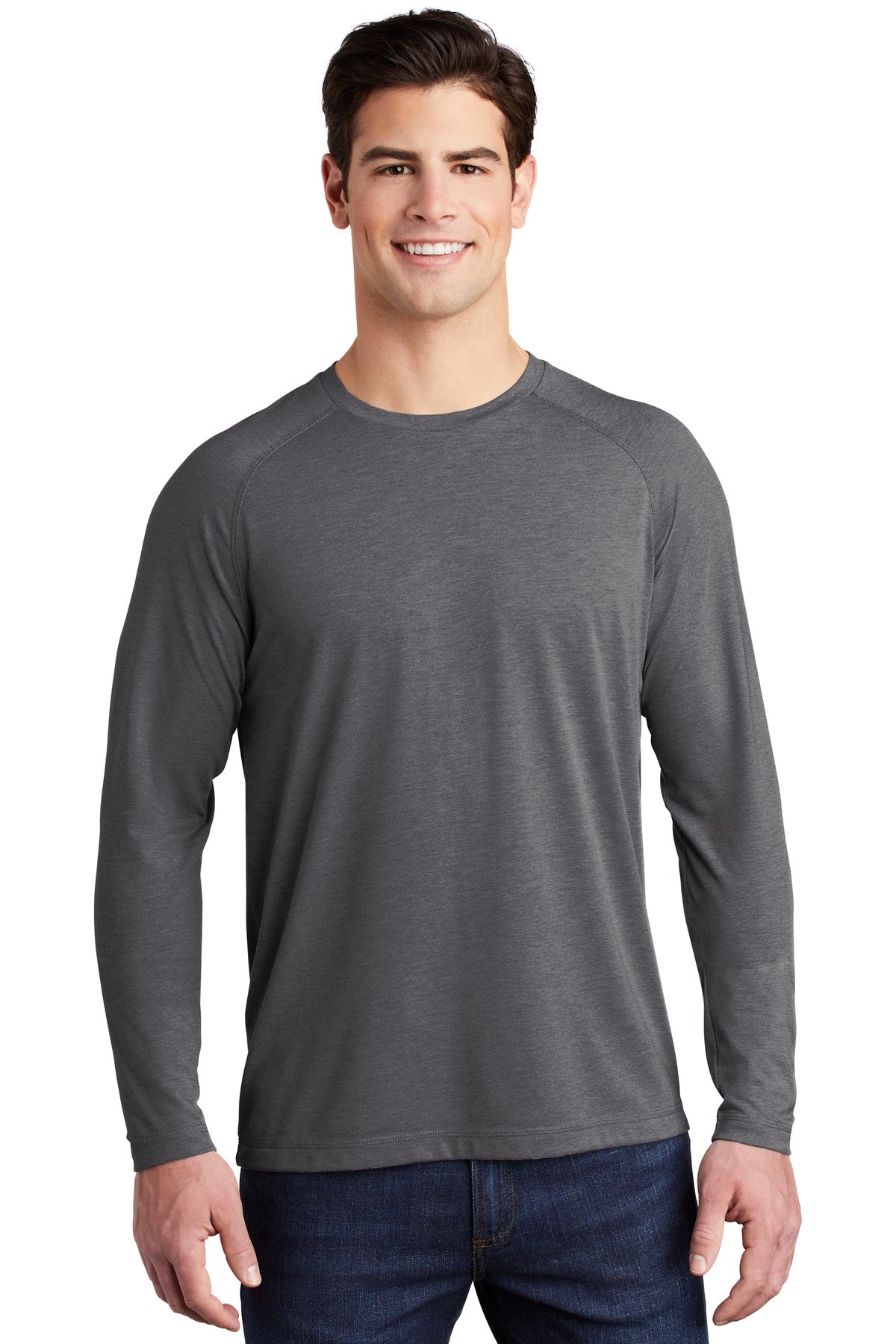 Sport-Tek® PosiCharge® Long Sleeve Tri-Blend Wicking Raglan Tee