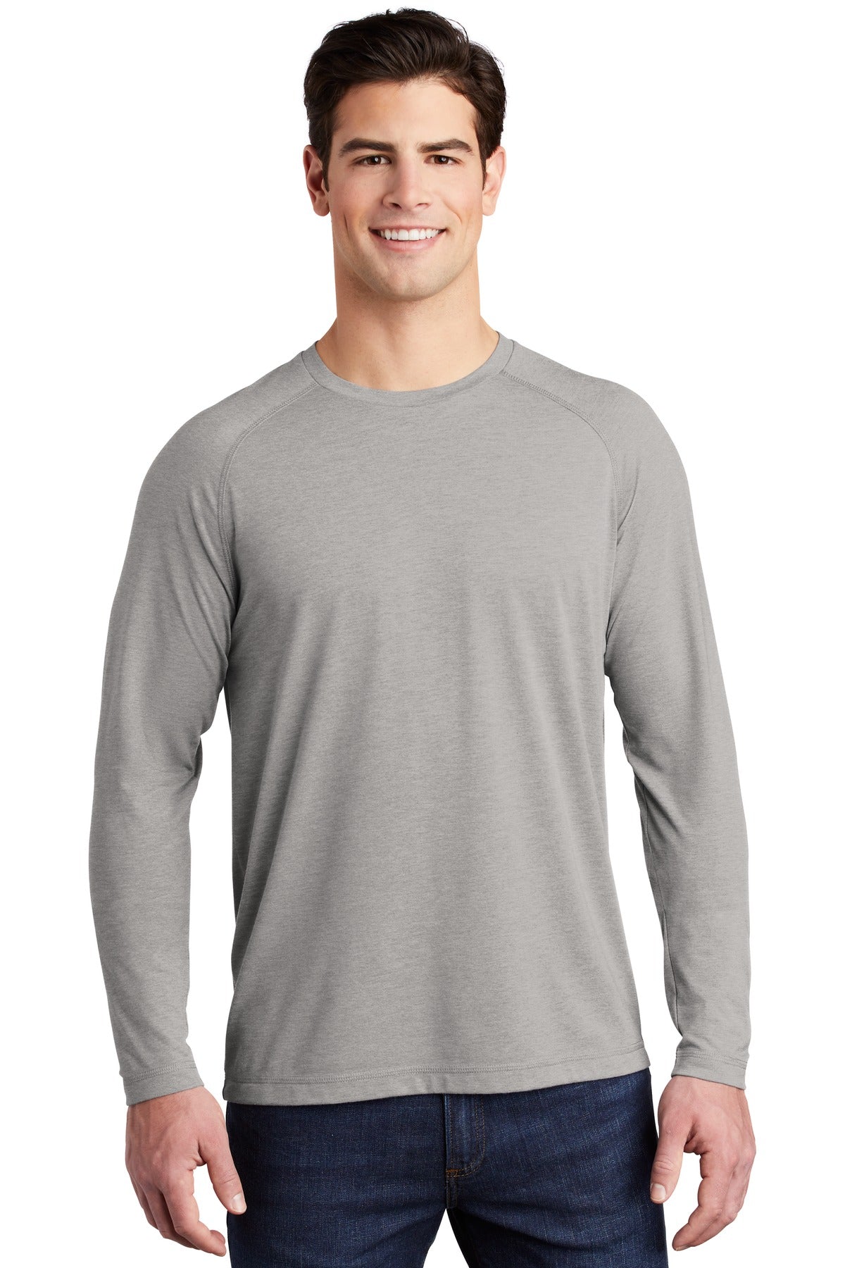 Sport-Tek® PosiCharge® Long Sleeve Tri-Blend Wicking Raglan Tee