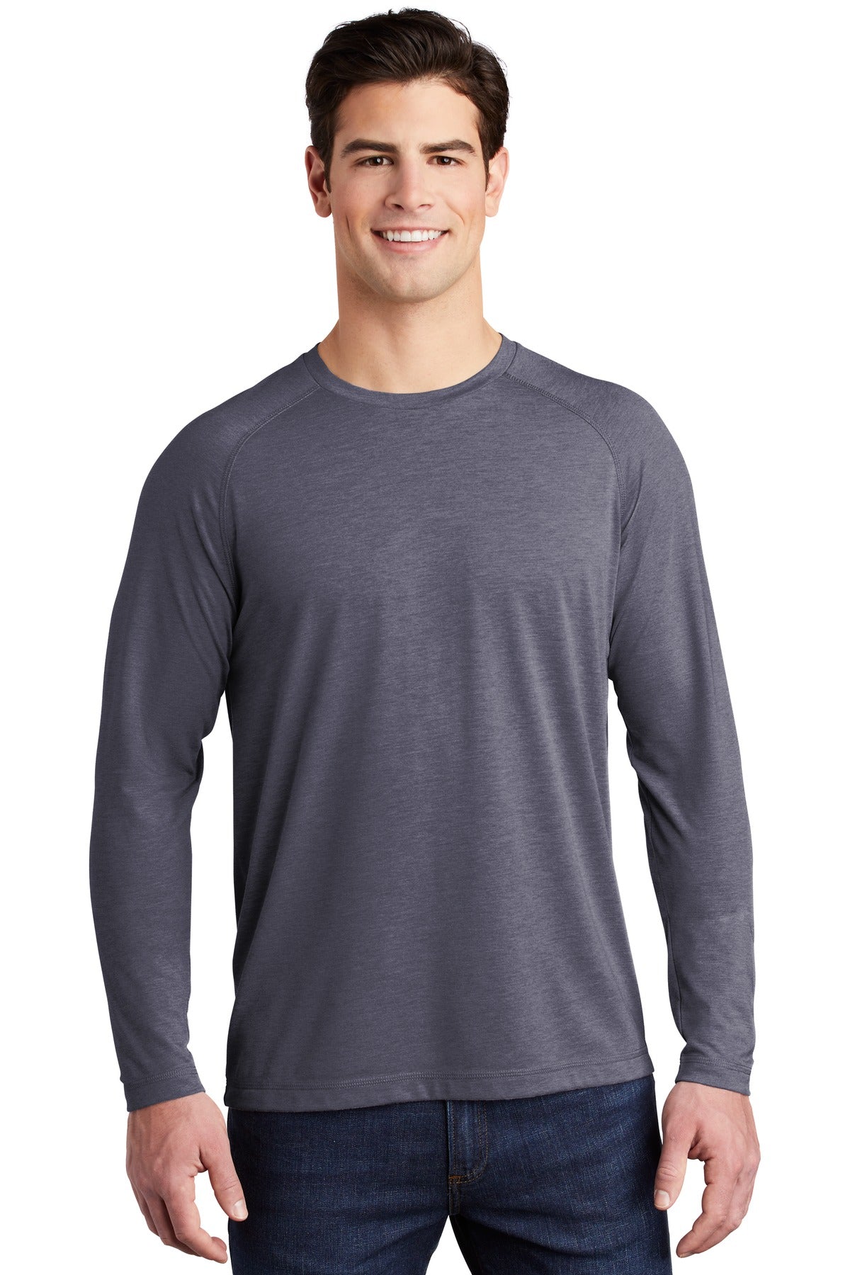 Sport-Tek® PosiCharge® Long Sleeve Tri-Blend Wicking Raglan Tee
