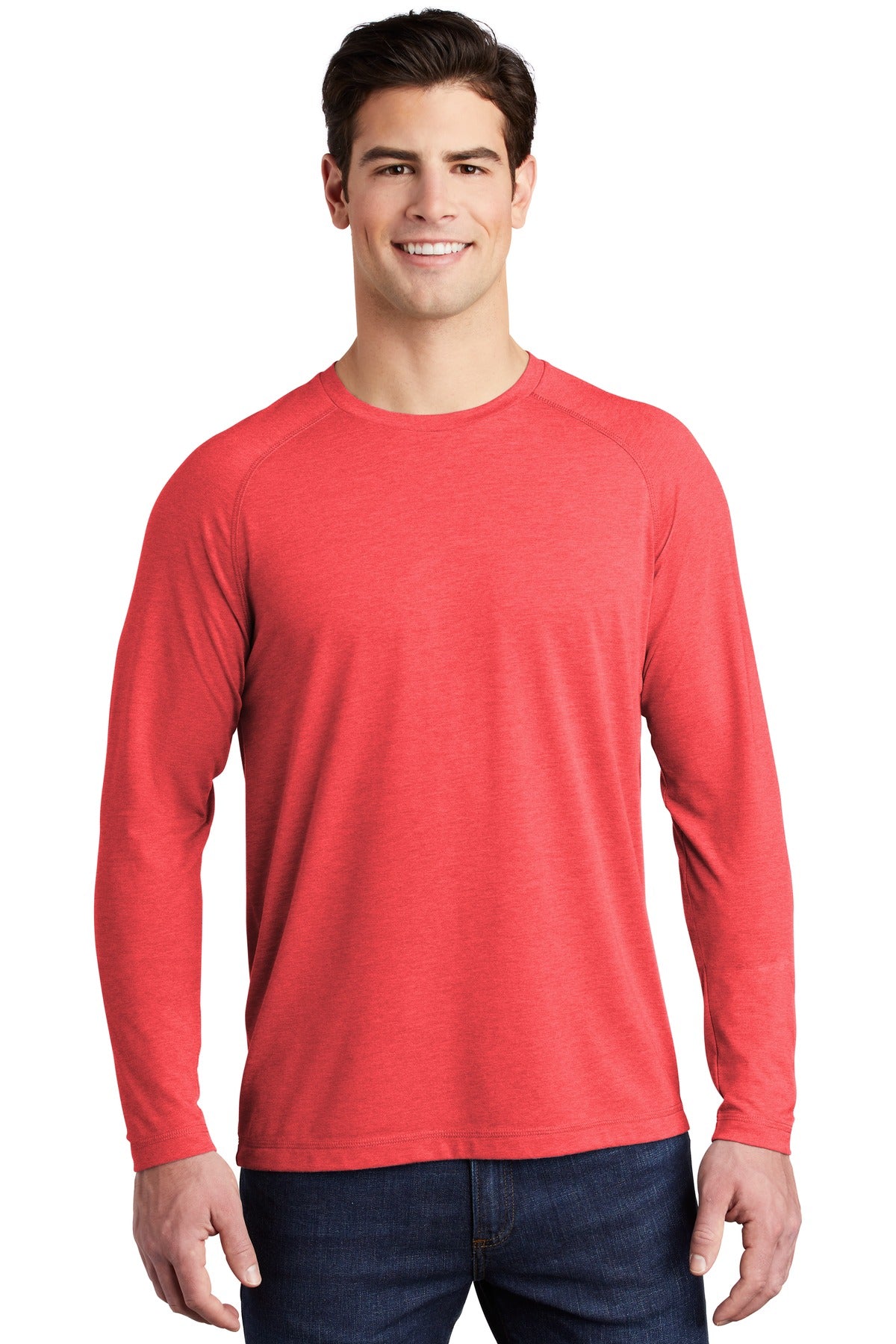 Sport-Tek® PosiCharge® Long Sleeve Tri-Blend Wicking Raglan Tee
