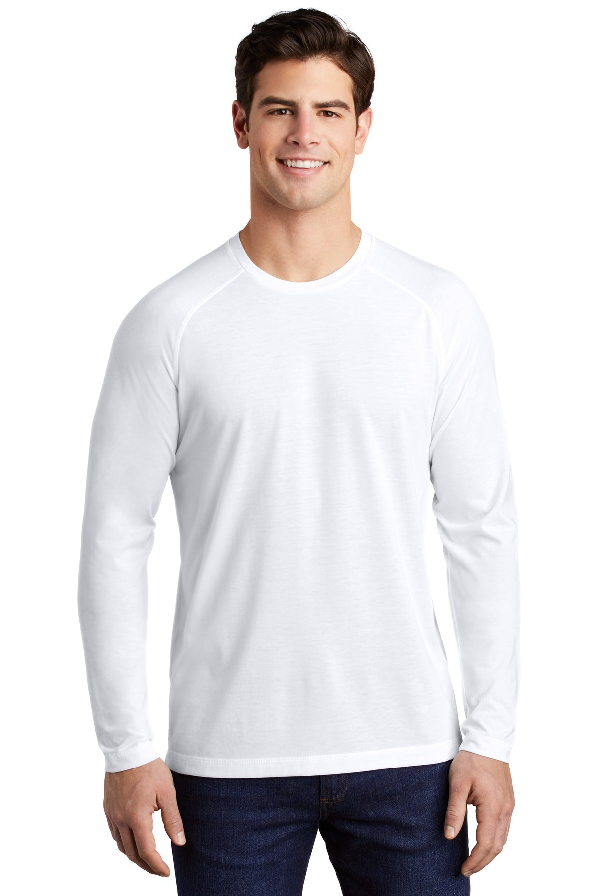 Sport-Tek® PosiCharge® Long Sleeve Tri-Blend Wicking Raglan Tee
