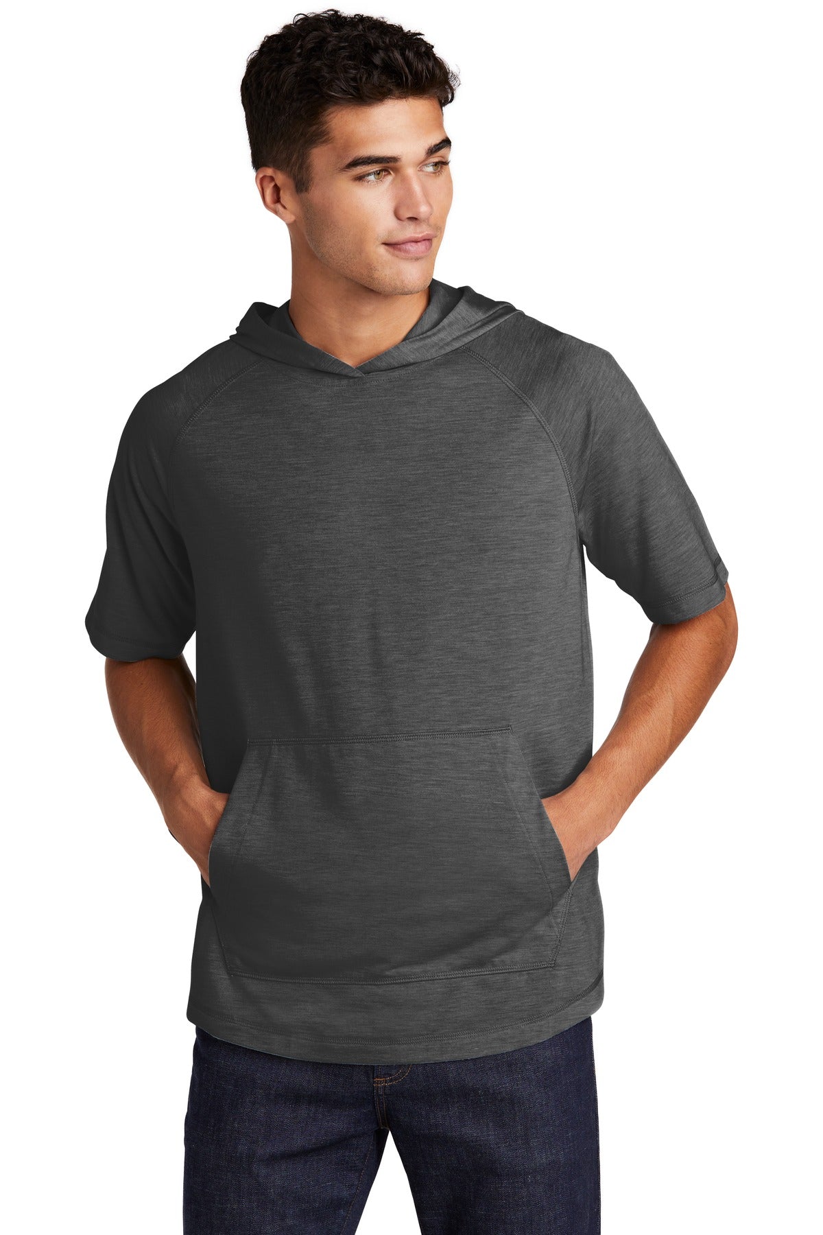 Sport-Tek® PosiCharge® Tri-Blend Wicking Short Sleeve Hoodie