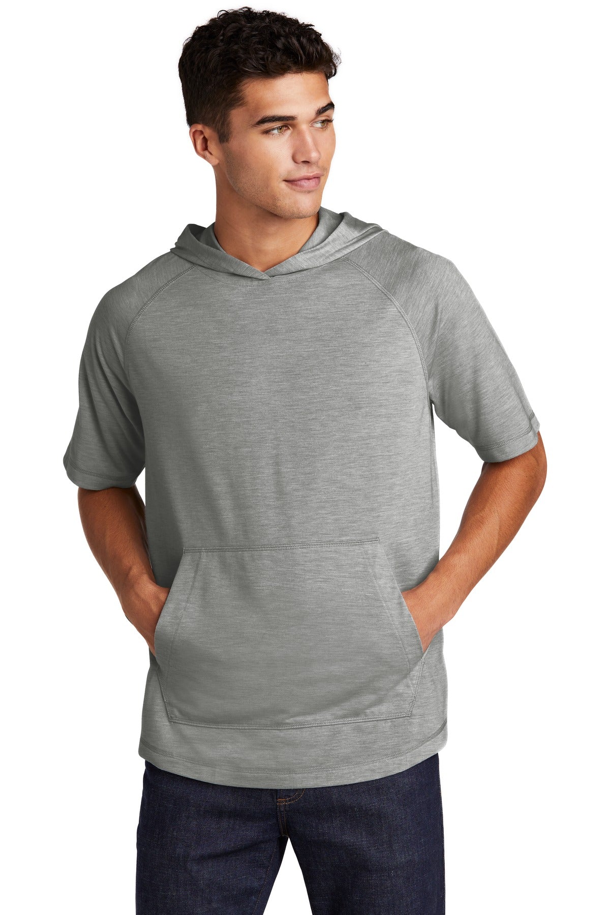 Sport-Tek® PosiCharge® Tri-Blend Wicking Short Sleeve Hoodie