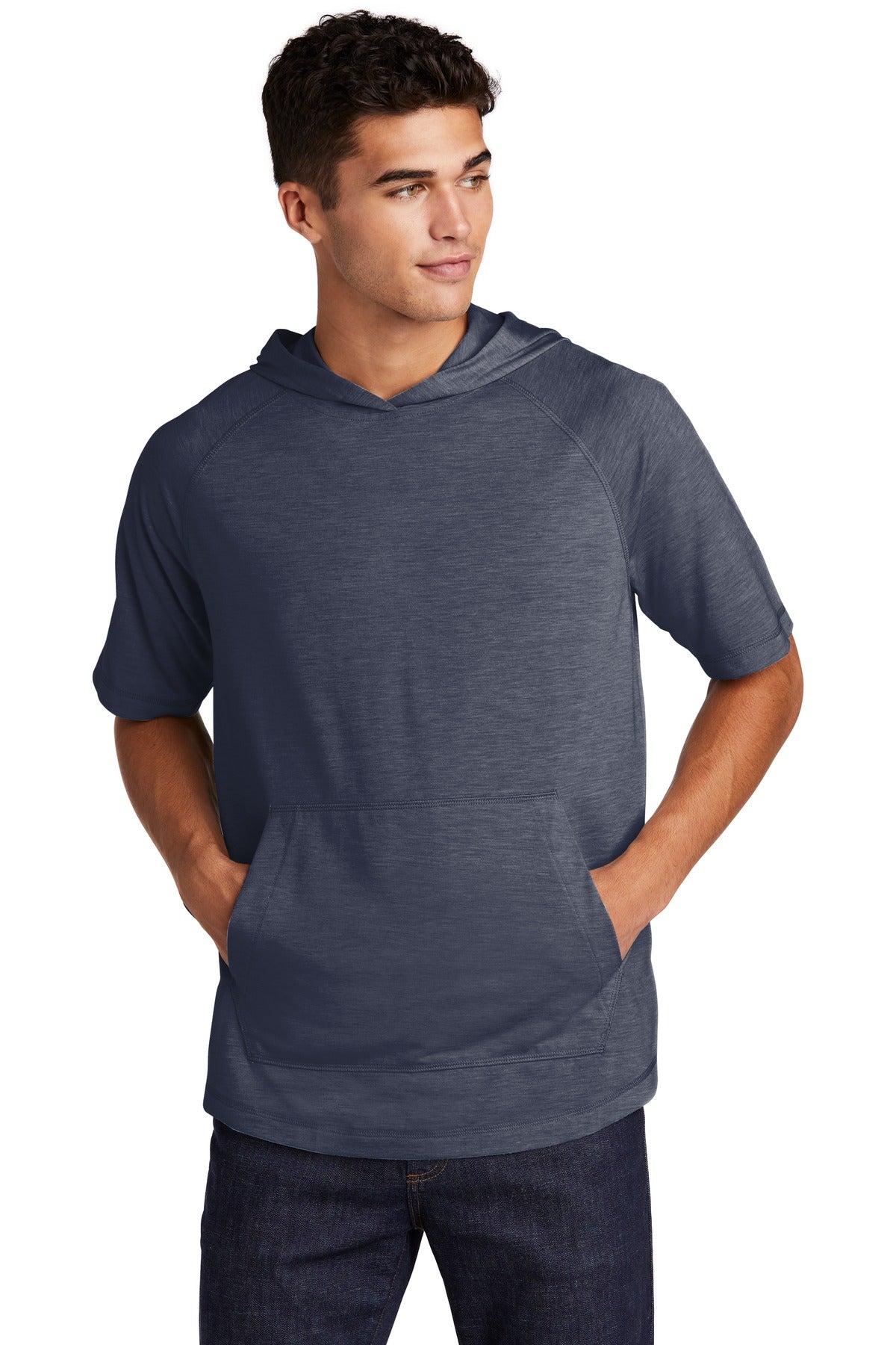 Sport-Tek® PosiCharge® Tri-Blend Wicking Short Sleeve Hoodie
