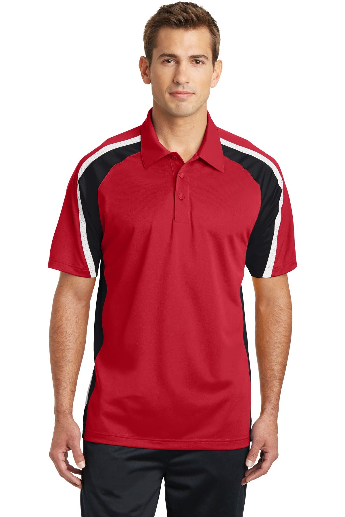 Sport-Tek® Tricolor Micropique Sport-Wick® Polo