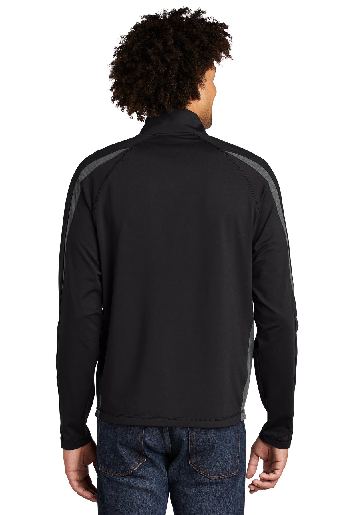 Sport-Tek® Sport-Wick® Stretch 1/2-Zip Colorblock Pullover