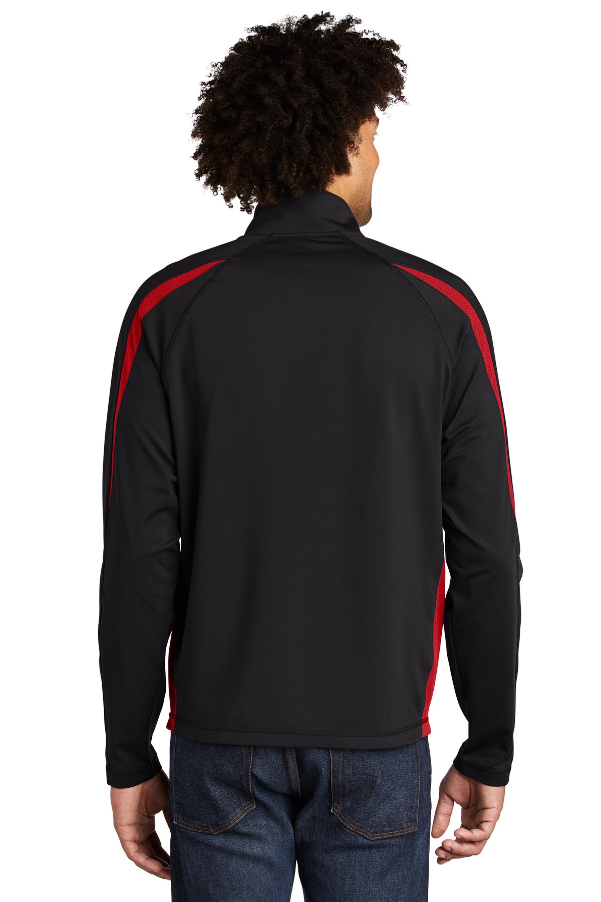 Sport-Tek® Sport-Wick® Stretch 1/2-Zip Colorblock Pullover