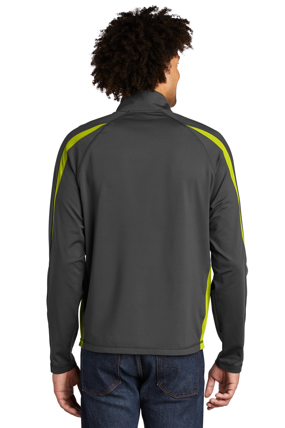 Sport-Tek® Sport-Wick® Stretch 1/2-Zip Colorblock Pullover