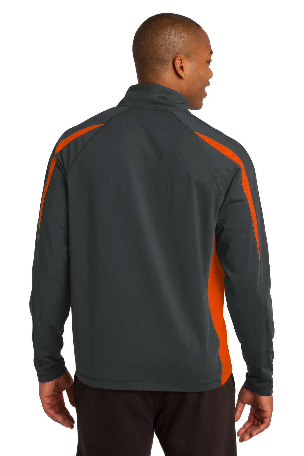 Sport-Tek® Sport-Wick® Stretch 1/2-Zip Colorblock Pullover