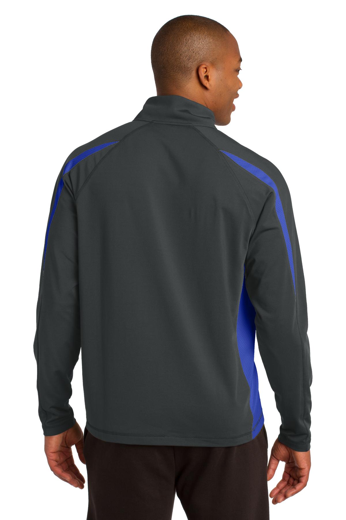 Sport-Tek® Sport-Wick® Stretch 1/2-Zip Colorblock Pullover