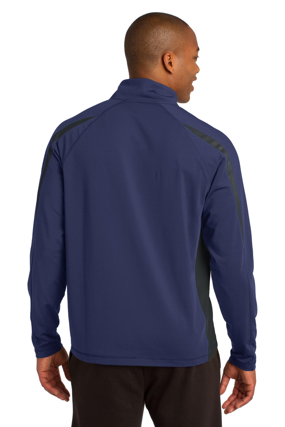 Sport-Tek® Sport-Wick® Stretch 1/2-Zip Colorblock Pullover