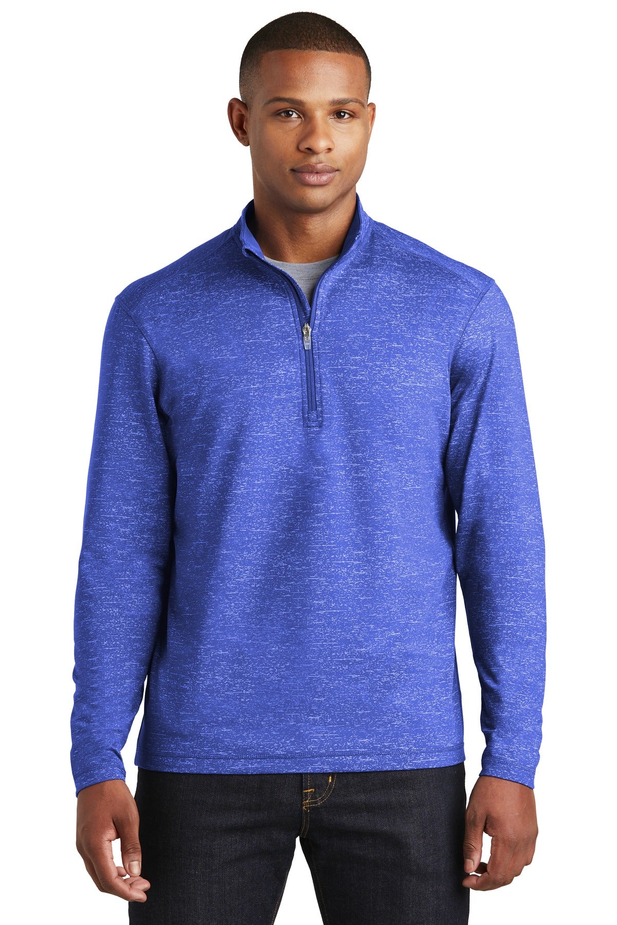 Sport-Tek® Sport-Wick® Stretch Reflective Heather 1/2-Zip Pullover