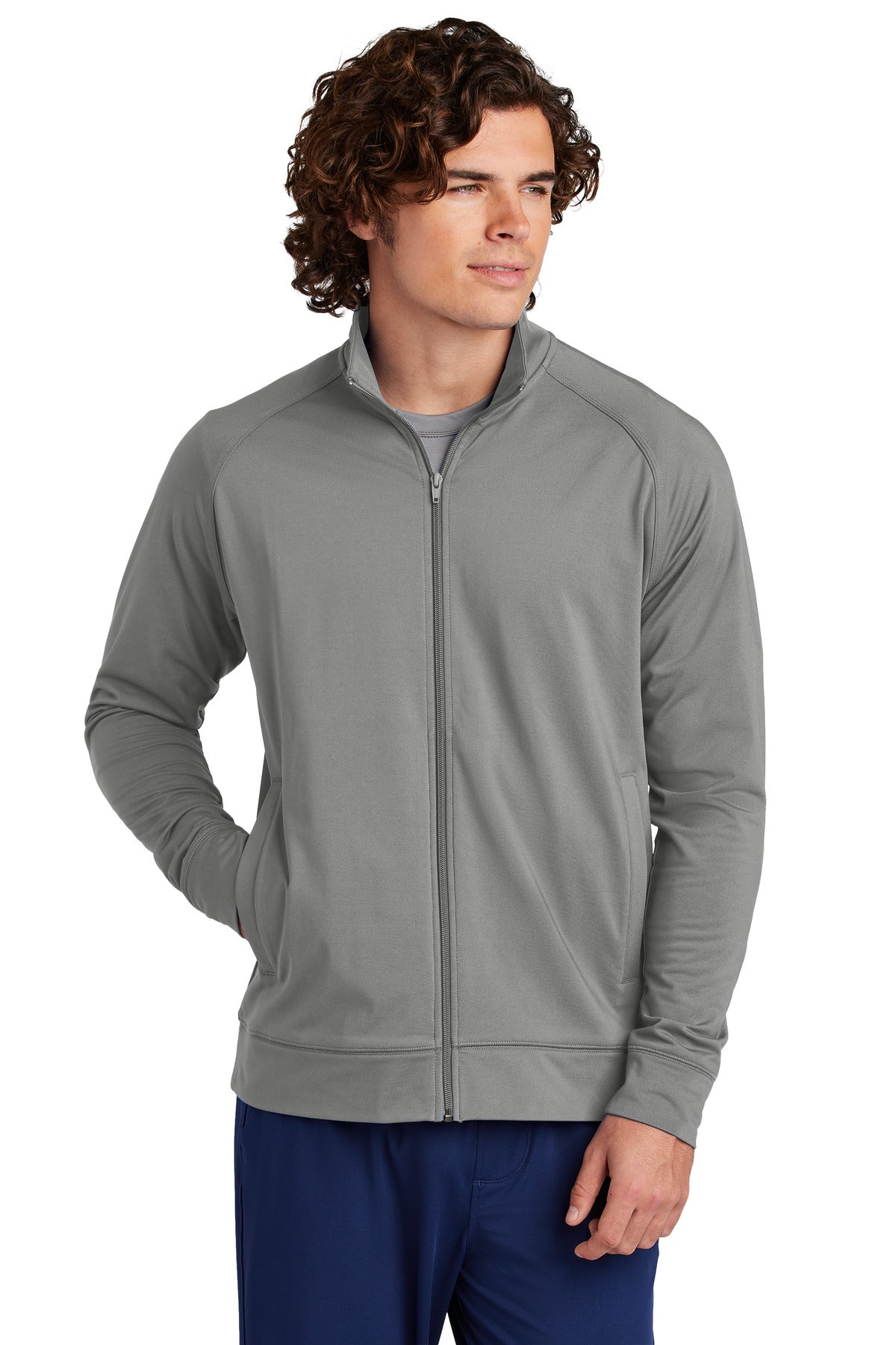 Sport-Tek® Sport-Wick® Stretch Full-Zip Cadet Jacket
