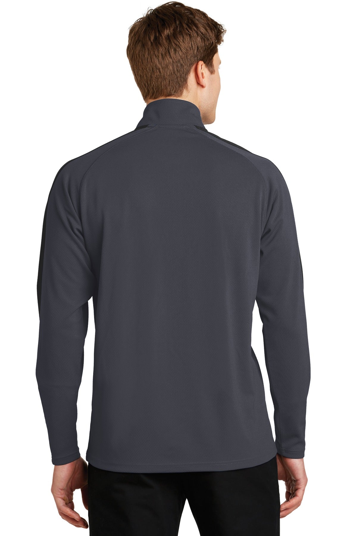 Sport-Tek® Sport-Wick® Textured Colorblock 1/4-Zip Pullover