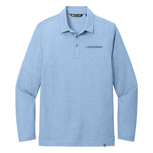 LEDGERWAY TravisMathew Oceanside Heather Long Sleeve Polo