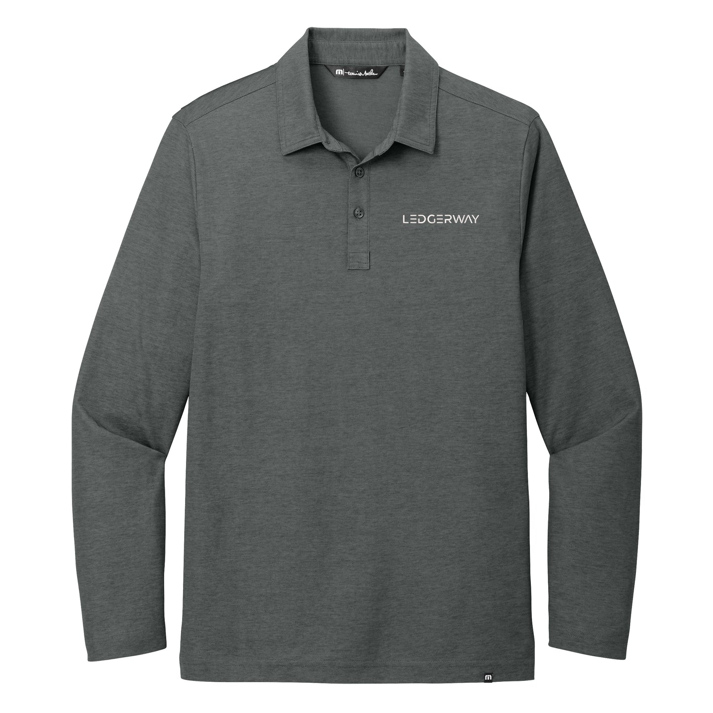 LEDGERWAY TravisMathew Oceanside Heather Long Sleeve Polo