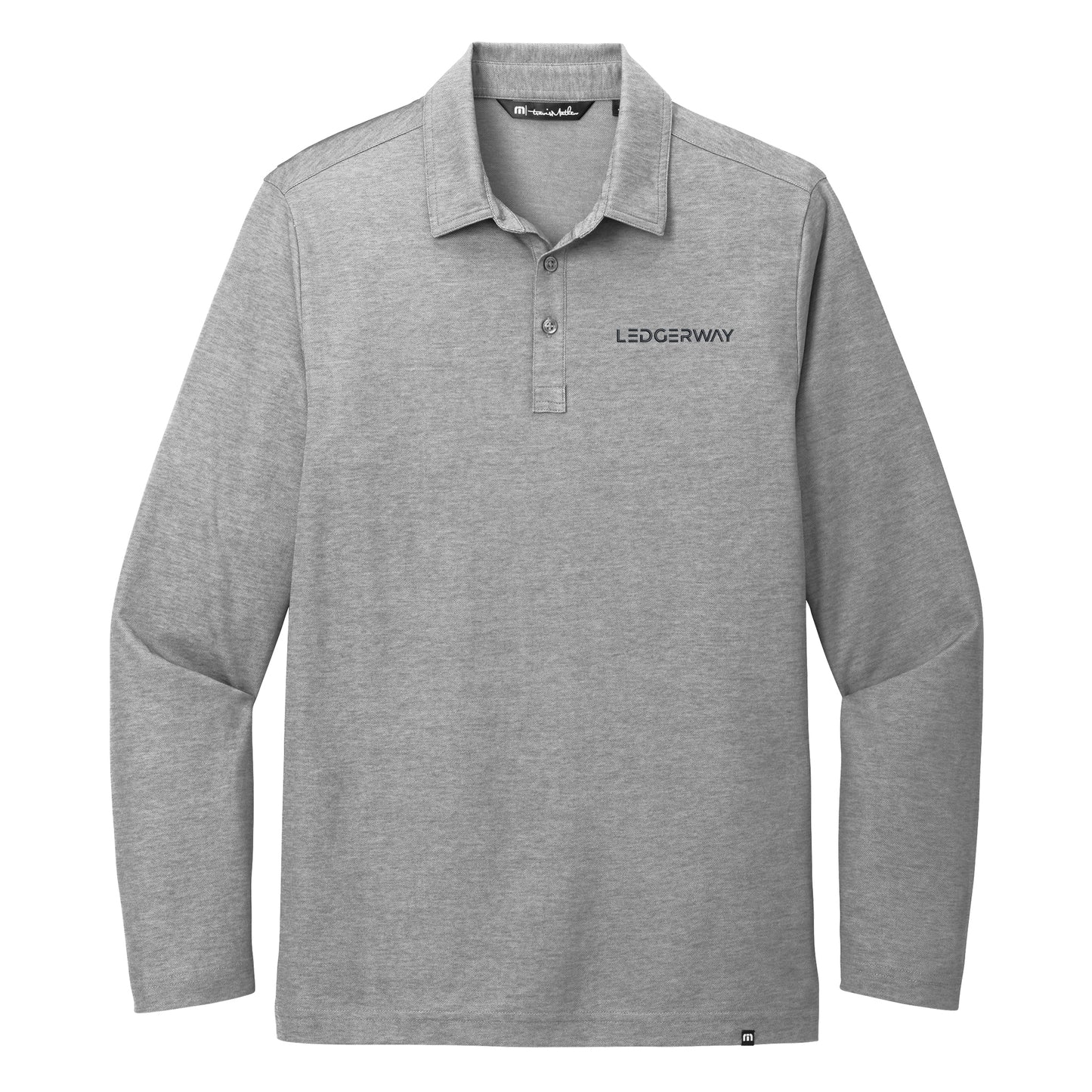 LEDGERWAY TravisMathew Oceanside Heather Long Sleeve Polo