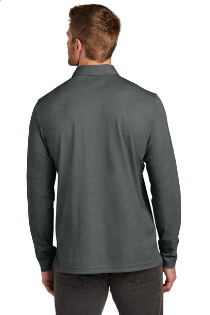 TravisMathew Oceanside Heather Long Sleeve Polo