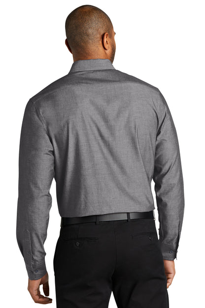 DISCONTINUED - Port Authority® Long Sleeve Chambray Easy Care Shirt - SKU W382