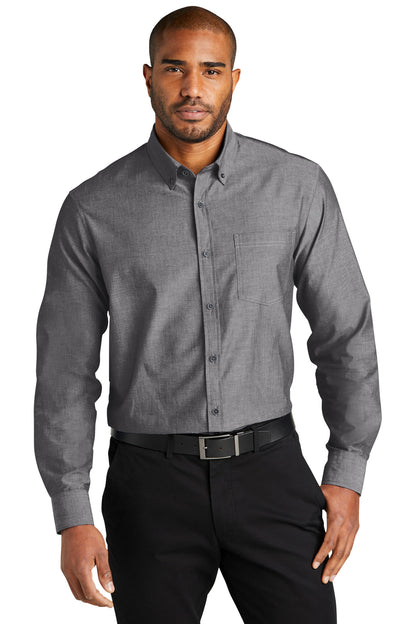 DISCONTINUED - Port Authority® Long Sleeve Chambray Easy Care Shirt - SKU W382