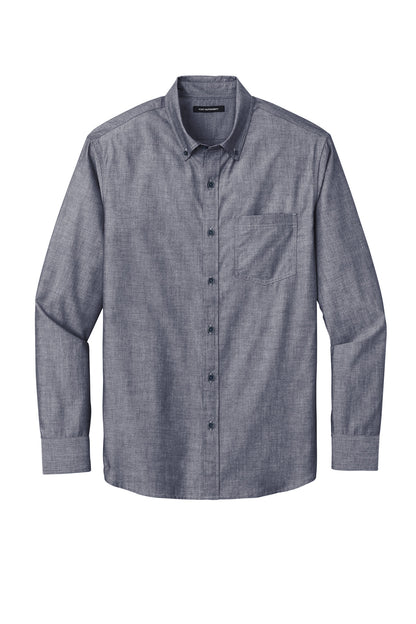 DISCONTINUED - Port Authority® Long Sleeve Chambray Easy Care Shirt - SKU W382