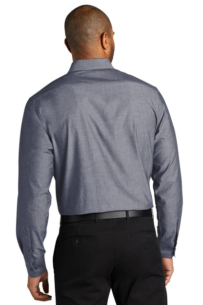 DISCONTINUED - Port Authority® Long Sleeve Chambray Easy Care Shirt - SKU W382