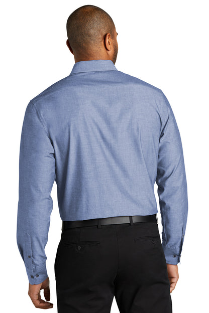 DISCONTINUED - Port Authority® Long Sleeve Chambray Easy Care Shirt - SKU W382