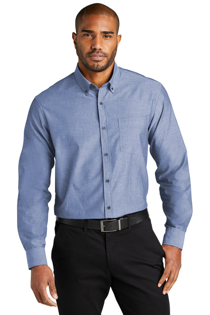 DISCONTINUED - Port Authority® Long Sleeve Chambray Easy Care Shirt - SKU W382